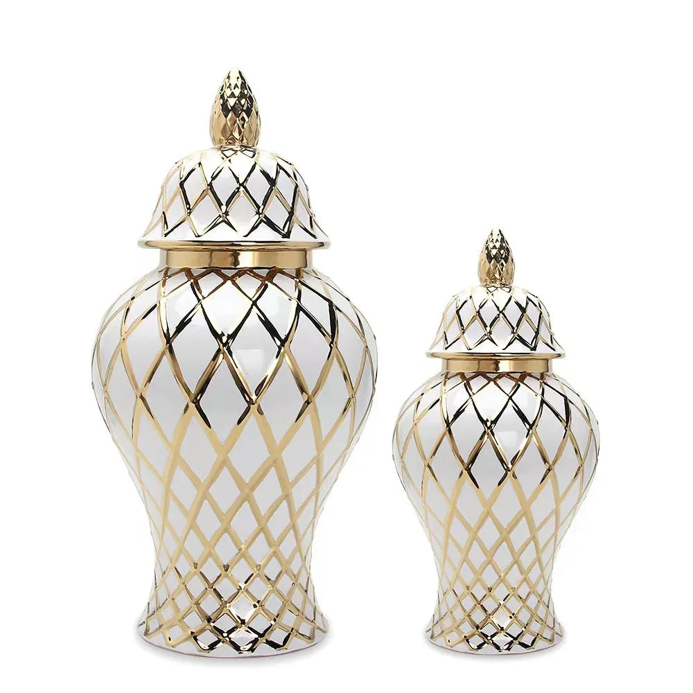 Modern Home Decoration Ceramic Vase Hand Printed Decorative Porcelain Vase Chinese Art Deco Customized Round Classical 1 Pcs