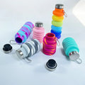 Factory Price Cycling Portable 500ml Silicone Cup Telescopic Foldable Direct Drinking for Outdoor Sports Travel Water Bottle