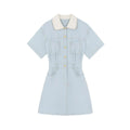 VEGA CHANG French Tea Break Dress Summer Haute Chic Slim Hepburn Style Dress MegaBDM