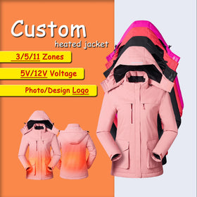 Customization Heated Electric USB Thermal Winter Vest Face Jacket for Men Women Windproof Eco-Friendly Breathable V-neck Collar