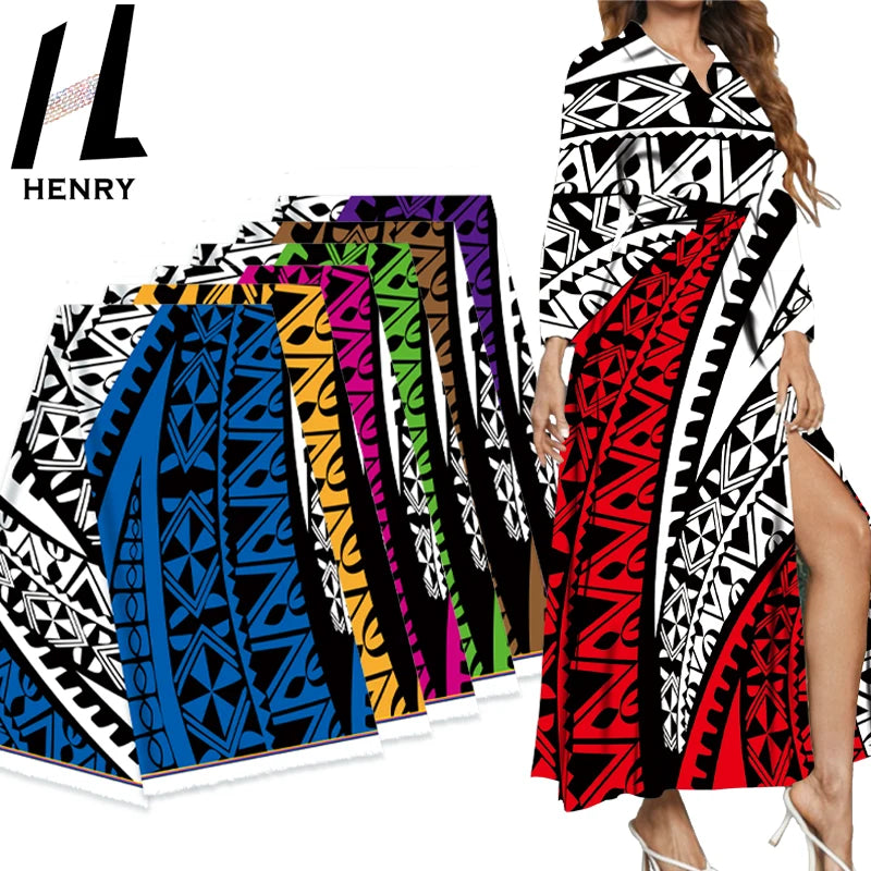 Micronesia Style Tribal Fabric Fashion Design Samoan Printed 100%Poly Fabric Prints for Garment Making