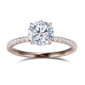 Messi Gems MS-556 14k Dainty Gold Jewelry 1Ct DEF Moissanite Wedding Women Ring