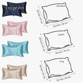 High Quality Home Satin Silk Pillowcase Cushion Cover Solid Color Custom Silk Satin Pillowcase