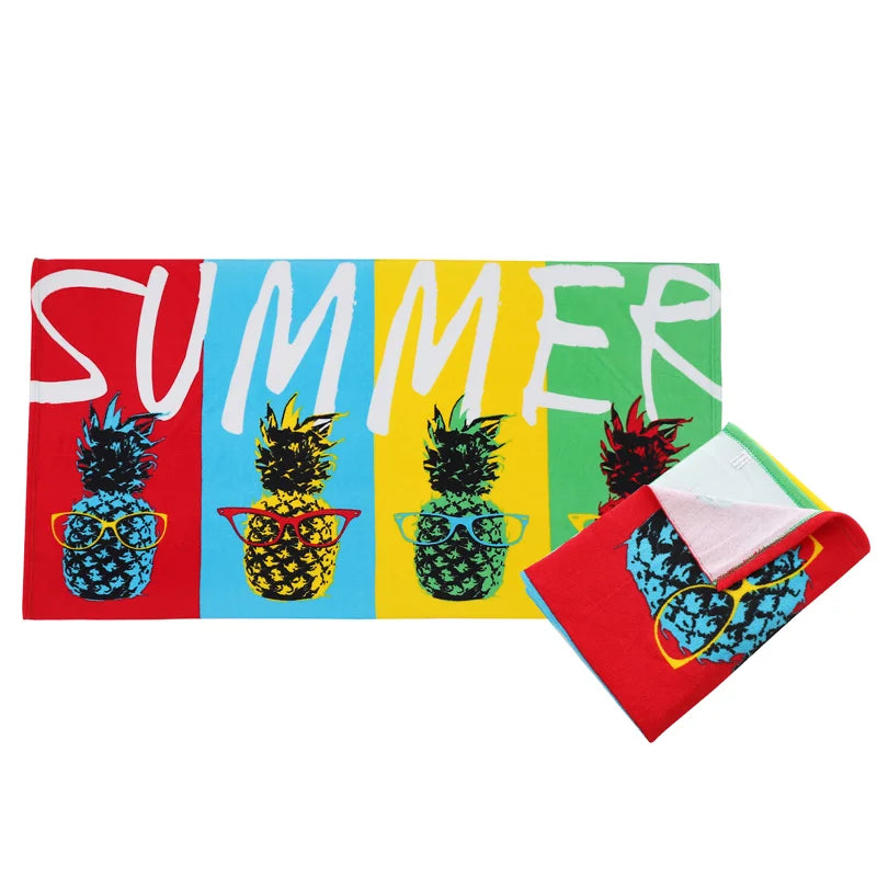Large Customized Sand Proof Towel Poncho Sublimation Digital Print Beach Blanket Towel Blank Microfiber Terry Beach Towel