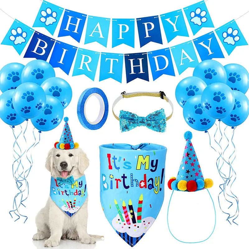 Pet  Dog Birthday Party Decorative Balloon Set