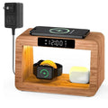 Phone Bamboo Night Stand Charging Dock Station Wood Gift Docking Charger Station Desktop Holder Cradle Stand Organizer for Men