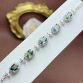Factory Wholesale Luxury Women's 925 Sterling Silver Tennis Bracelet with Natural Sapphire Rhodium Gold Plating New Design Charm