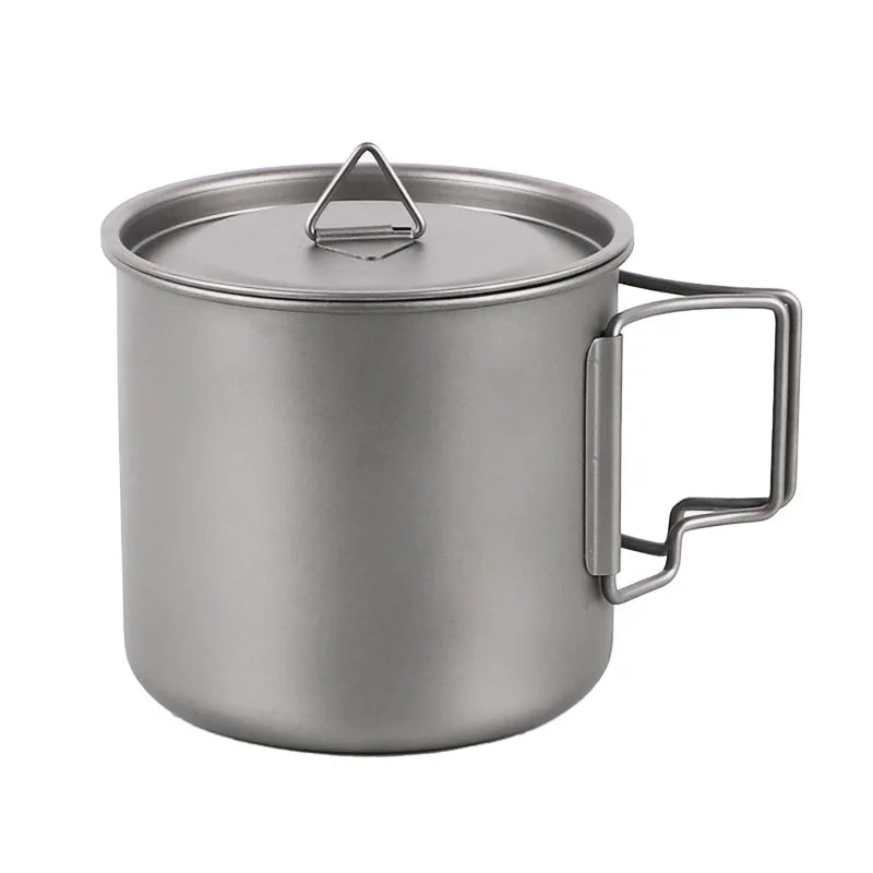 Titanium Pot Cup 750ml Camping Mug  Titanium Cup  Pure Titanium Coffee Mug for Outdoor