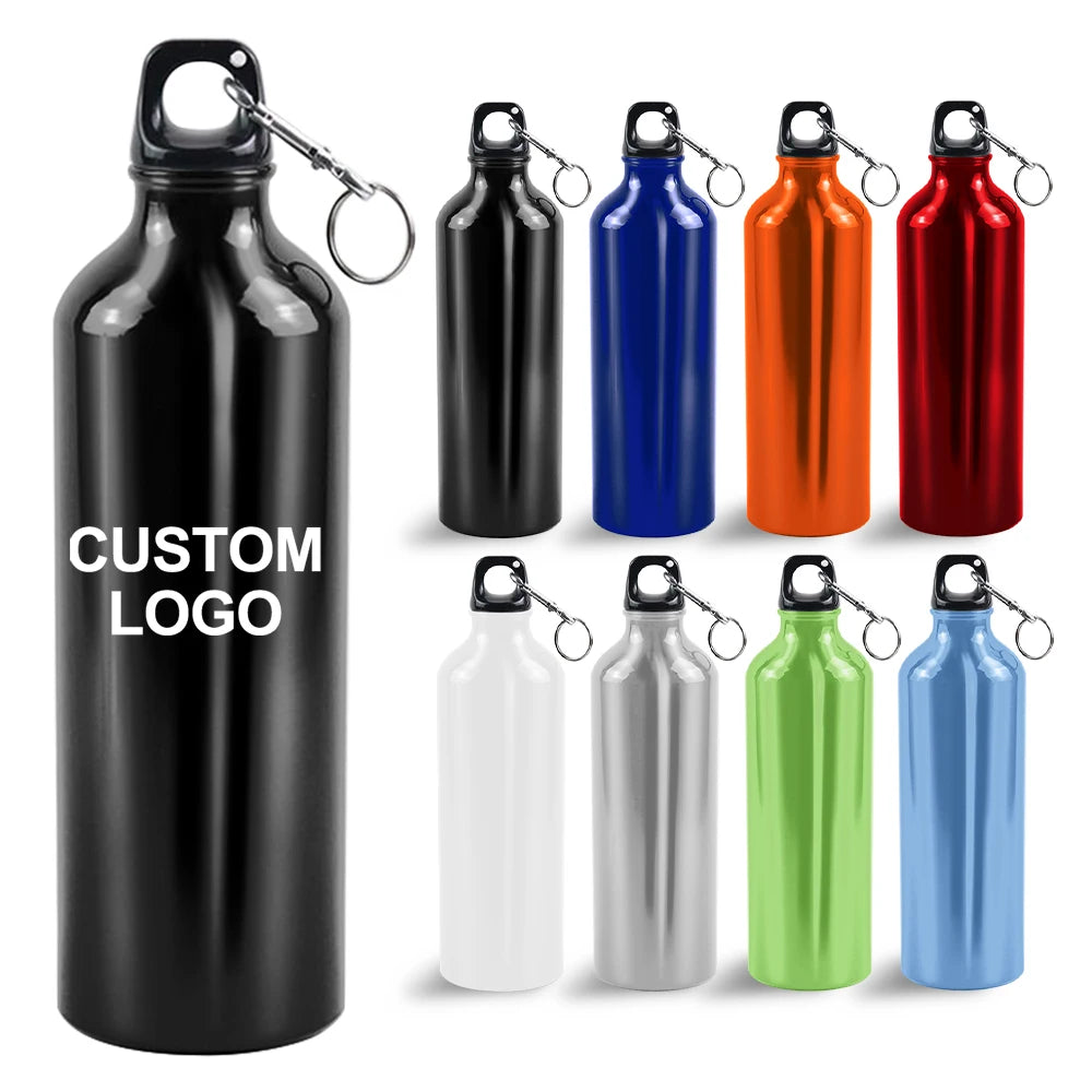 Customized Cheap Promotion Water Bottle with Company Logo Outdoor Sport Aluminium or Stainless Steel Water Bottle for Promotion