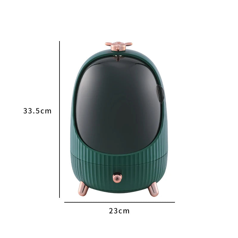 Customizable Round ABS Storage Box Plastic Cosmetic Organizer Various Sizes for Desktop Storage Factory Manufacture