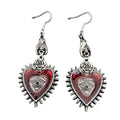 Retro Dark Gothic Rose Bat Earrings for Women Jewelry Accessories
