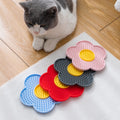 Portable Sunflower Design Two-Color Silicone Pet Food Plate Cute Cats and Dogs Outdoor Travel Water Supplies New Solid Pattern