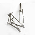 AGEKUSL Titanium Alloy Bicycle Fork Front and Rear Triangle Stem for Brompton Pikes Royale Camp Crius Trifold Cruisers MegaBDM
