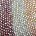 Certified ZZDIY074 Freshwater Pearl 5.0-6.0Mm Semi-Finished Aa Necklace in Rice Shape Pearl and Bead Necklace