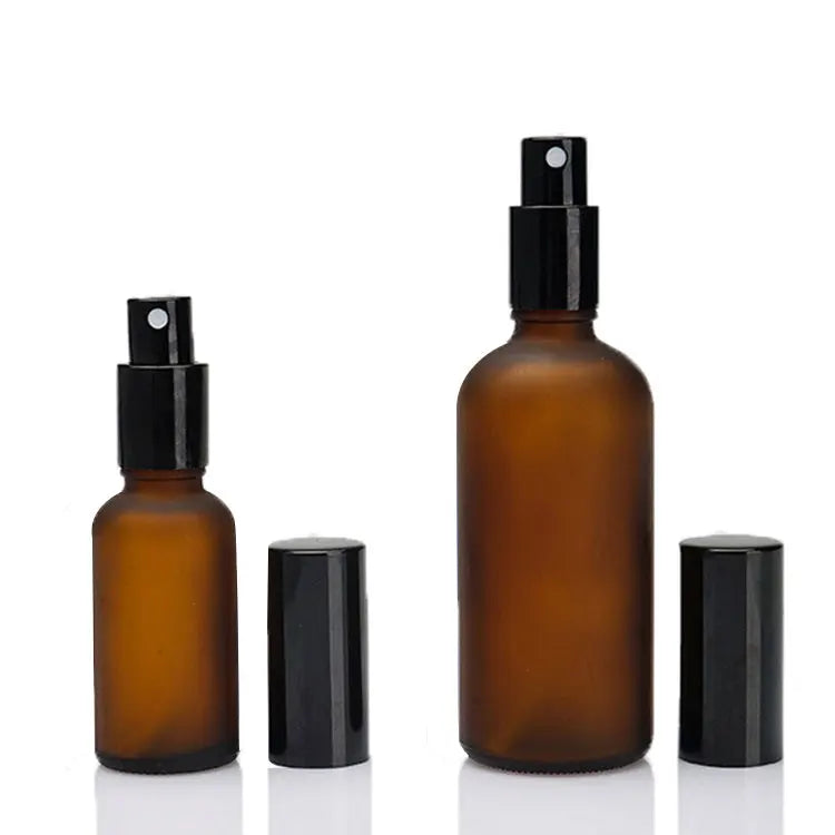 Frost Amber 10ml 20ml 30ml 50ml 100ml Glass Empty Essential Oil Bottle Spray with Fine Mist Spray