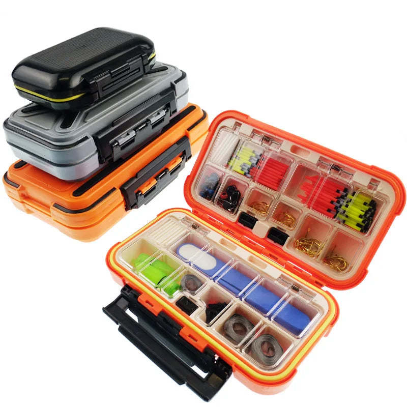 Double Decker Fishing Tackle Boxes S L M Size Waterproof Plastic Storage Case Fishing Accessory Organizer Box