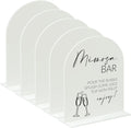 5 Pack 8x10 Inch White Acrylic Arch Sign Stand DIY Wedding Table Numbers & Event Signage Blank Table Signs Base Parties Events