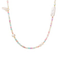Sweet Cool Jewelry Wholesale Freshwater Pearl Color Glass Bead Collar Chain  Necklace for Girls Women Party Gift