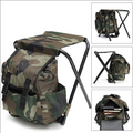 Custom Logo Portable Outdoor Camping Fishing Chair Folding Seat Large Capacity Lightweight Chair Bag with Backpack