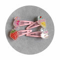 Custom Snap Hair Clips Glitter Resin Candy Starwbery Ice Cream Hair Clip for Girls Hair Accessories Factory Supplier