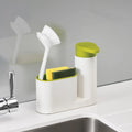 Wholesale 2-in-1 Storage Rack Soap Dispenser Holder for Kitchen Bathroom Multifunctional Plastic Sink Tidy Set Storage Rack