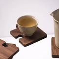 Custom Logo Specifications Low Price Wooden Beer Coasters Set for Drinks Wood With Holder