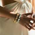 2025 New Design Bohemian Style Acrylic Women's Cuff Bracelet Fashionable Geometric Pattern Party Gift