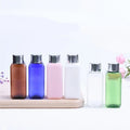 IBELONG 50ml Blue Amber Clear Pink White Black Green Square PET Plastic Packaging Bottle with Silver Cap
