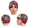 Women's African Ethnic Durag Turban Flower African Pattern Headwrap Sleep Beanie Pre-Tied Bonnet Elastic Knot Cap