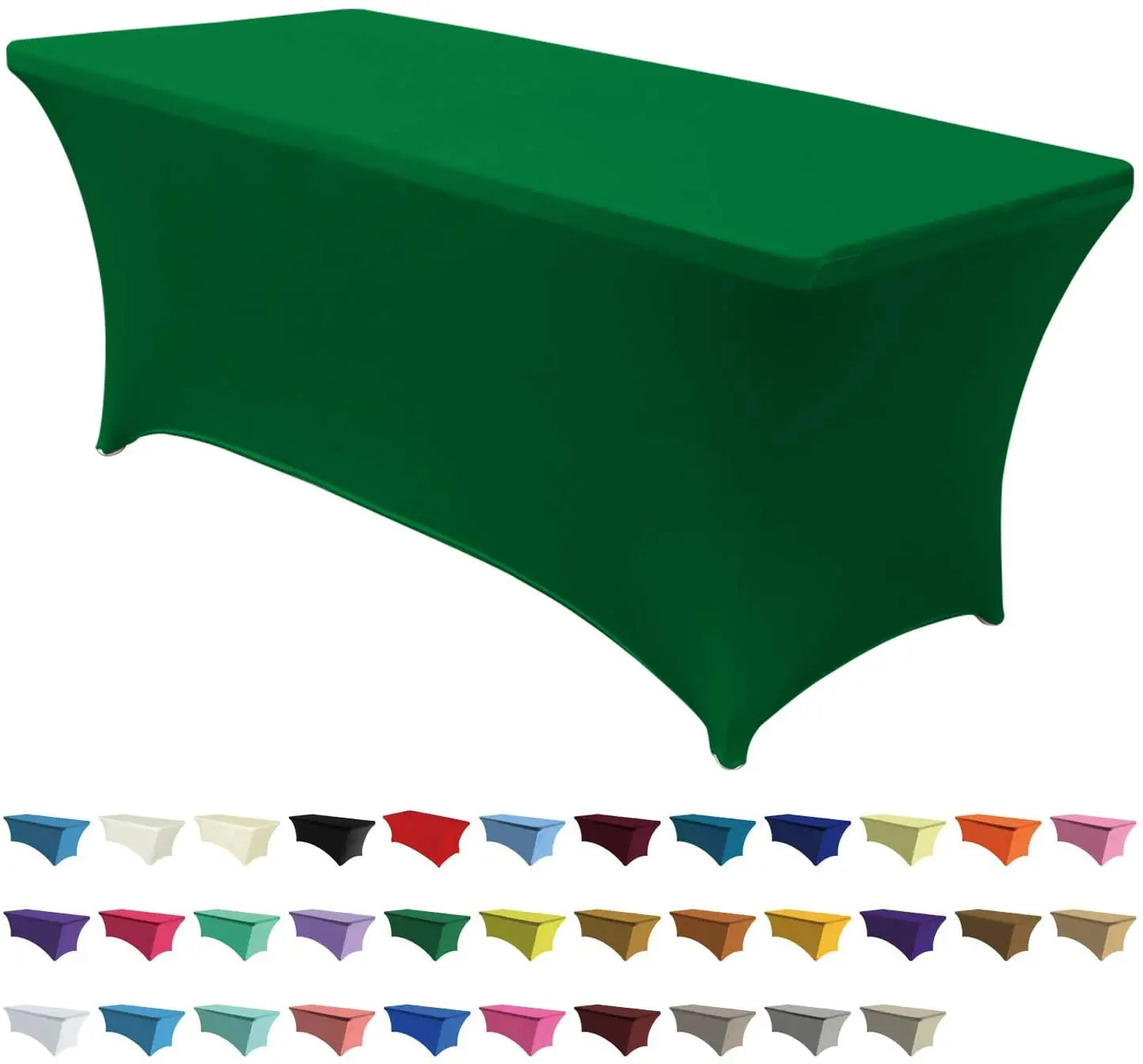 4ft 6ft 8ft Rectangular Fitted Spandex Handmade Customizable Wedding Party Event Stretchable Tablecloths