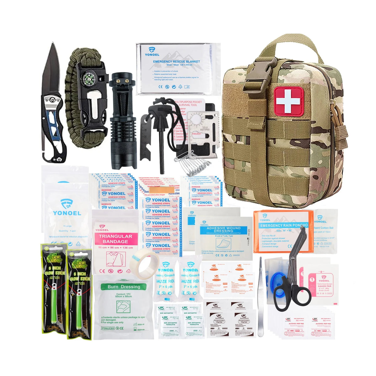 IFAK Molle Pouch Outdoor Emergency First Aid Kit Medical Supplies Customized Survival First Aid Kit for Camping Hiking