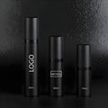 WOGU Matte Black Serum Airless Bottle 15ml 30ml 50ml Empty Skincare Foundation Cosmetic Packaging AS Plastic Lotion Pump Bottle