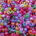 COLORFUL /MULTI 1000pcs 6*9mm  Glitter pony Beads for Jewelry Making Large Hole Beads for Beads Crafts