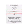 Heart Shaped Wax Thread Woven Blessing Card Couple Lover Bracelet Fashion Cheap Paper Card Rope Adjustable Double Heart Bracelet