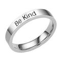 Vintage Silver Gold Stainless Steel Be Kind Ring Creative Men Punk Ring Jewelry Be Kind Mantra Ring for Men Women