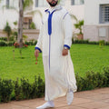 M-4XL Middle Eastern Muslim Shirt White Regular Men's Muslim Robe Shirt
