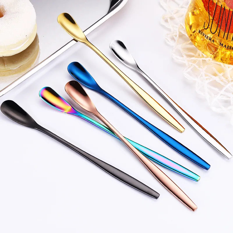 304 Stainless Steel Long Small Scoop Stirring Spoon Fantasy Ice Spoon Scoop Japanese Style Spoon MegaBDM
