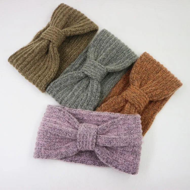 Winter Fashion 4 Colors Available Waffle Knit Knot Hairband Headband for Women MegaBDM