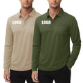 Wholesale Custom logo Long Sleeve Golf Polos Men Men's Embroidered Polo Shirts Polo Tshirt for Men
