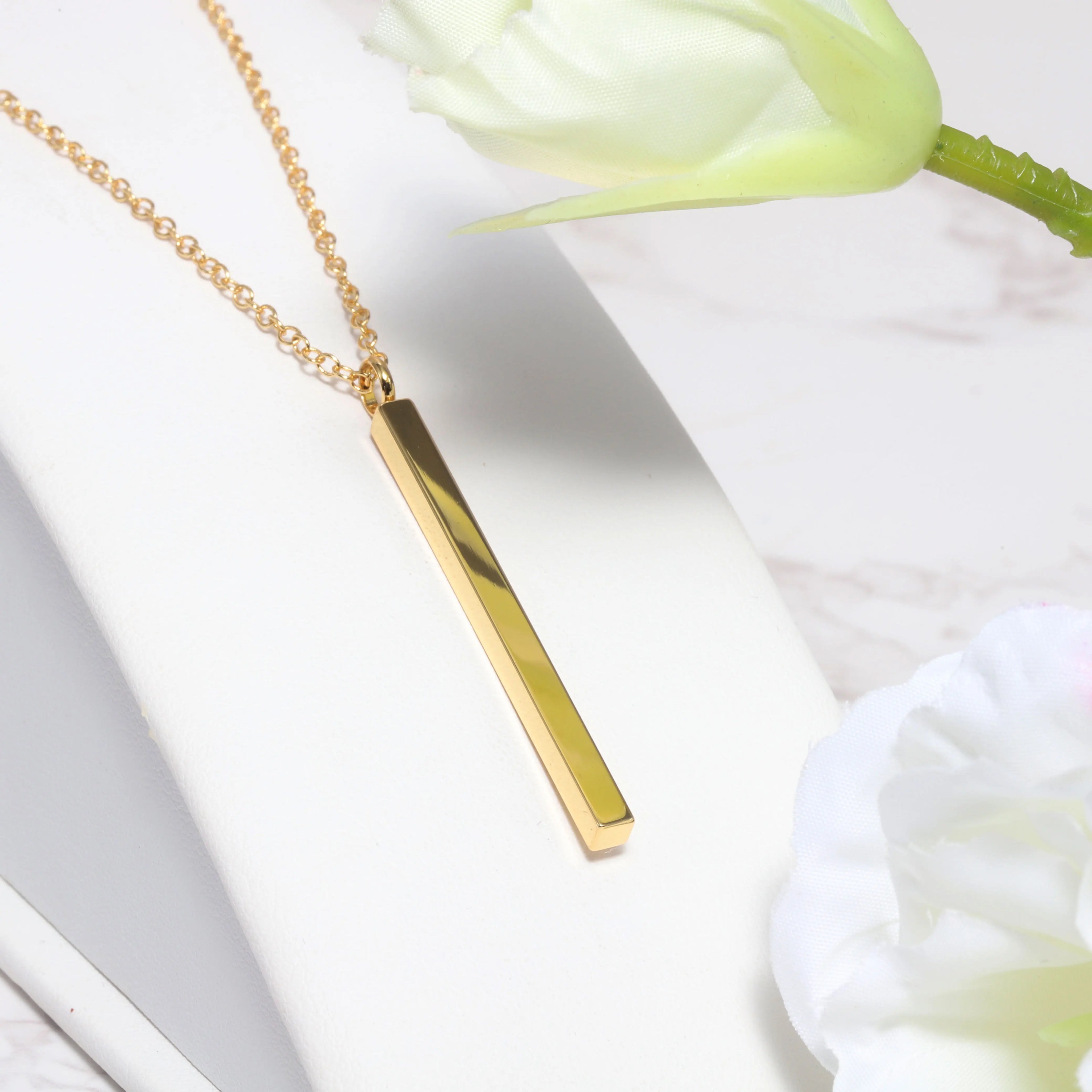 C1JX Abiding Jewelry Wholesale OEM ODM Minimalist Fashion 925 Sterling Silver Custom Necklace Pendant for Youth Girls