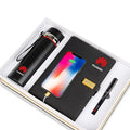 Company Promotional Gifts Custom logo Agenda 2023 Set Electronic Diary Powerbank Notebook with Wireless Charger Usb+pen+bottle