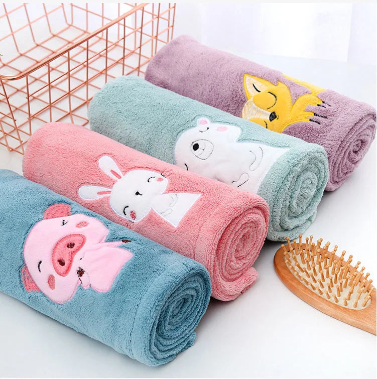 Factory Customized LOGO Hair Drying Turban Microfiber Velvet Extra Long Bathroom Hair Towel Wrap Strong Absorbent Dry Hair Hat