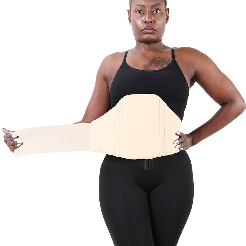 360 Abdominal Post Surgery Flattening Compression Board for Liposuction AB Lipo Foam Board with Waits Belt