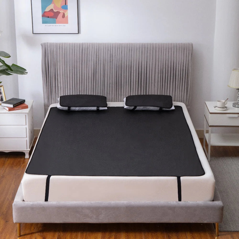 Earthing Bed Mat Conductive Leather Pad Premium Ground Therapy Mats / Pillow case Mat for Sleep Breathable Sheet Improve