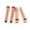 Professional Supplier's Custom Red Copper Rivets Saitong Brand 3000pcs ISO Standard Semi-Tubular Head Half Hollow Industrial Use