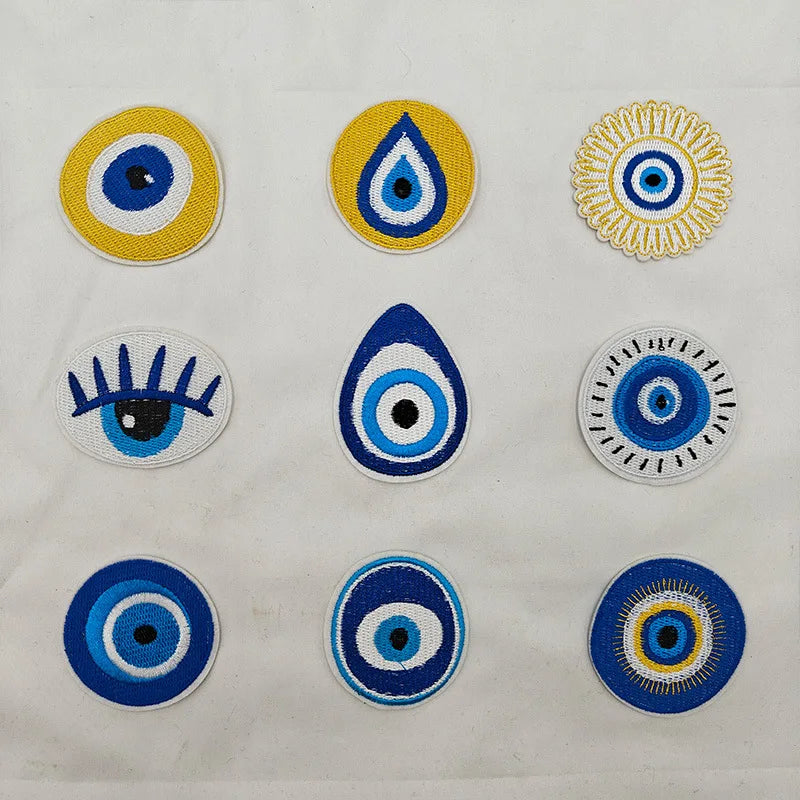 Iron on Embroidered  Eye Patches for Clothes Bag Decoration