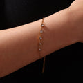 Elegant  New Arrival Cubic Zirconia Chain Bracelet 18K Gold Plated Stainless Steel Heart Charms Bracelet for Women Jewelry Gift