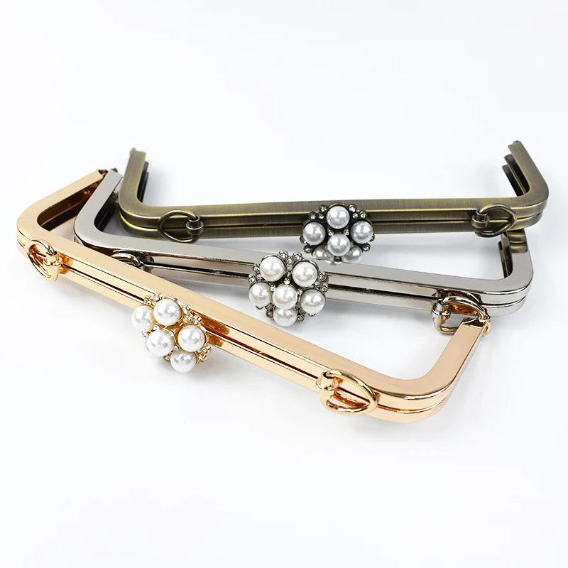 Deepel XP008 7.5cm Bag Accessories DIY Handbag Decorative Material Square Smooth Pearl Mouth Money Bag Hardware Frame