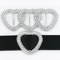Deepeel ZHQ105 45mm Hardware Accessories Plastic Silver Decorative Elegant Three-glide Buckle and Women Clothings Belt Buckles
