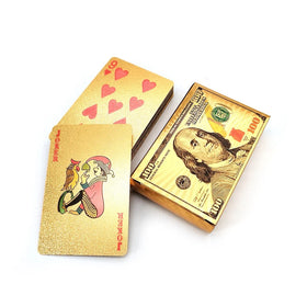 Hicreate Customized Plastic Advertising Poker Playing Cards OEM Gold Card Game for Family Use